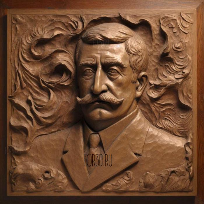 Giacomo Puccini 3 stl model for CNC